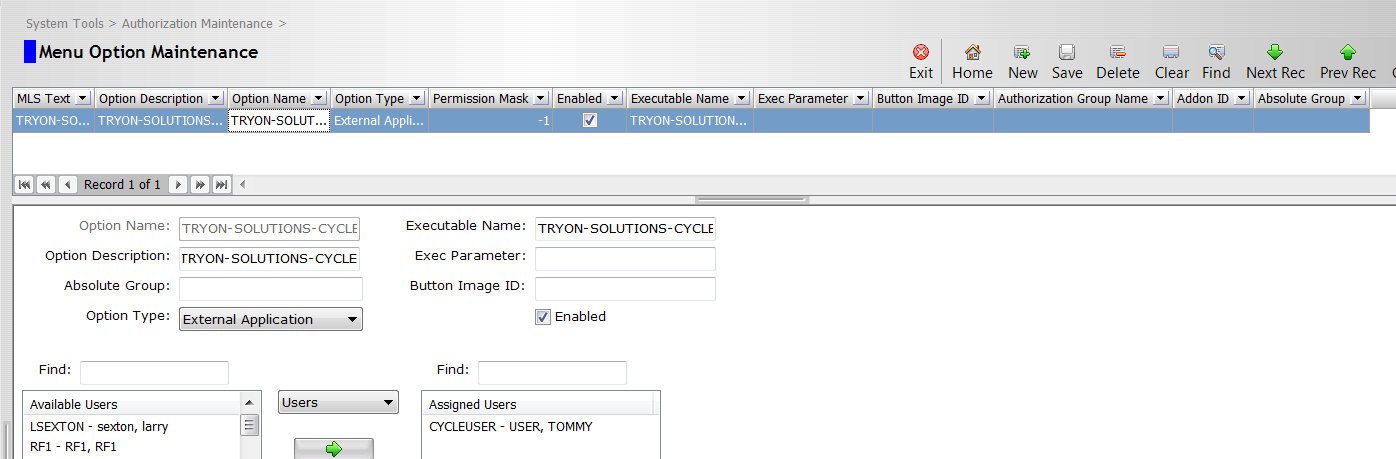 User-based authorization