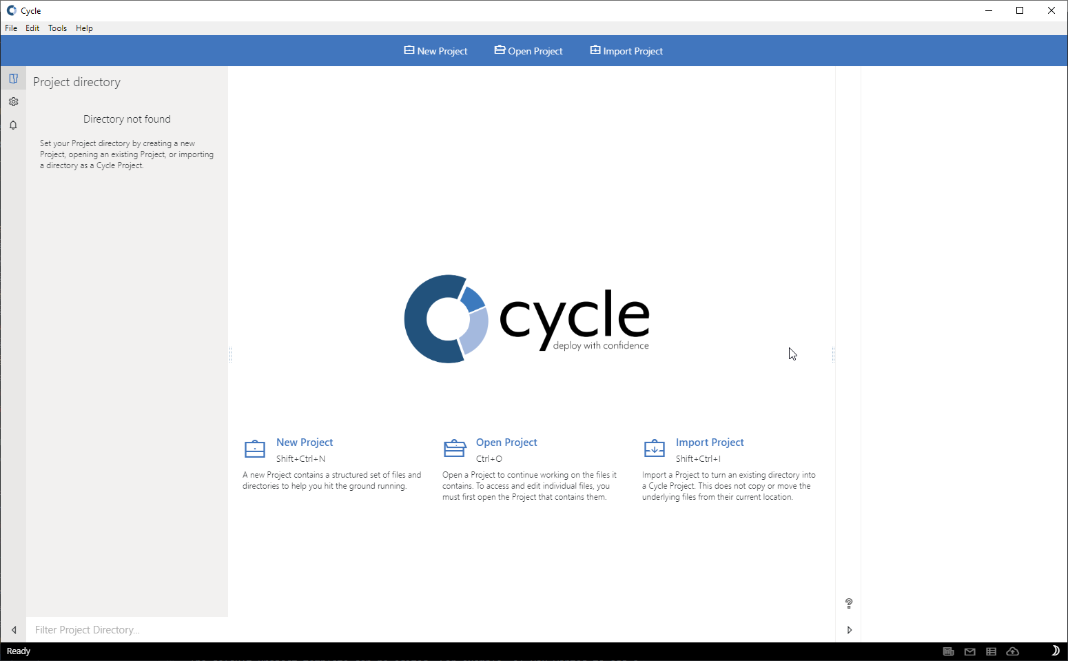 Cycle Welcome Screen