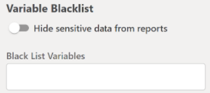 Blacklisted Variables Settings