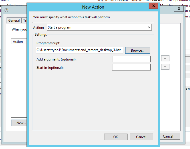 Task Scheduler Action