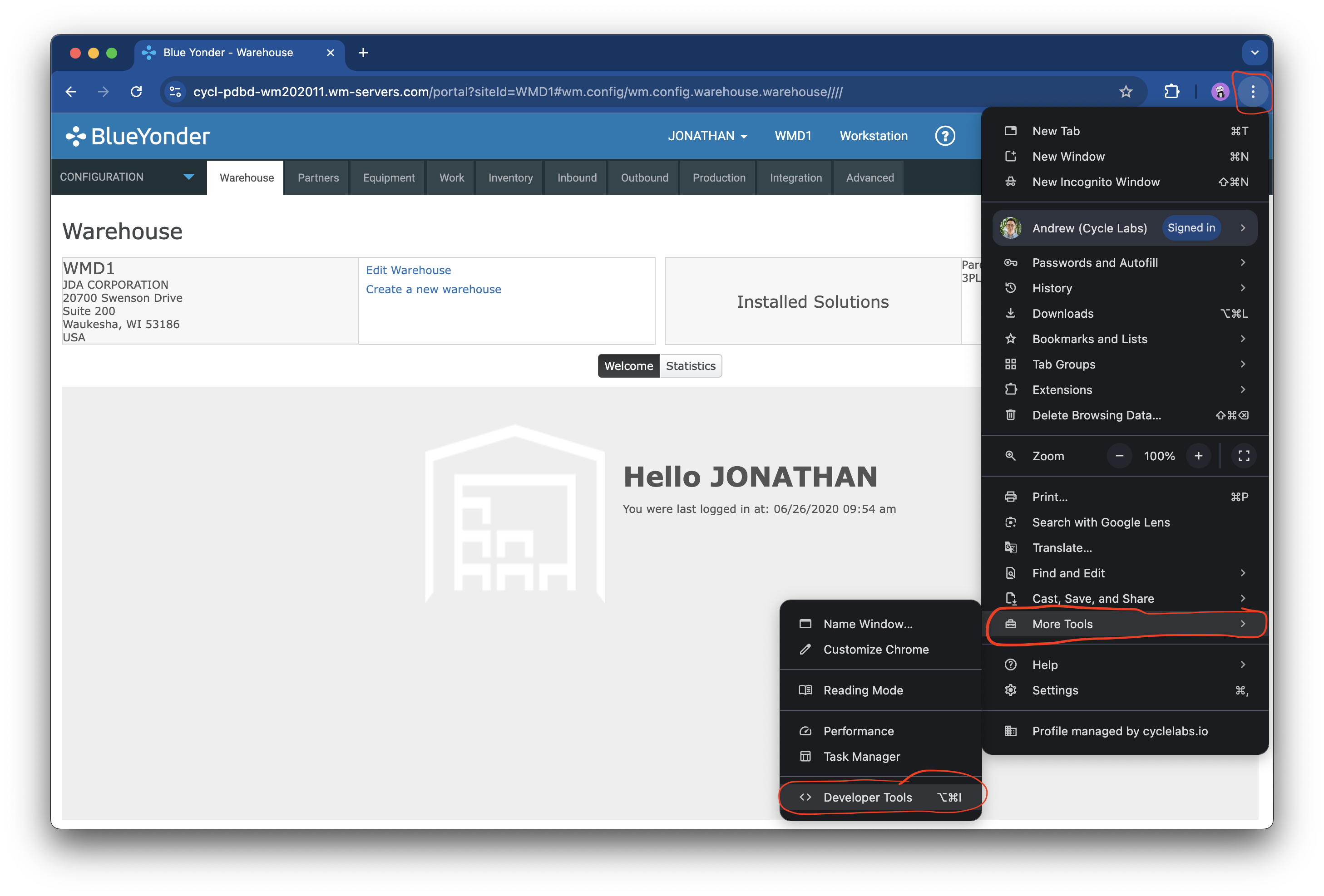 Open Chrome DevTools
