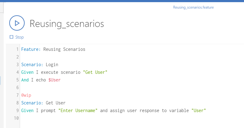 Reusing Scenarios