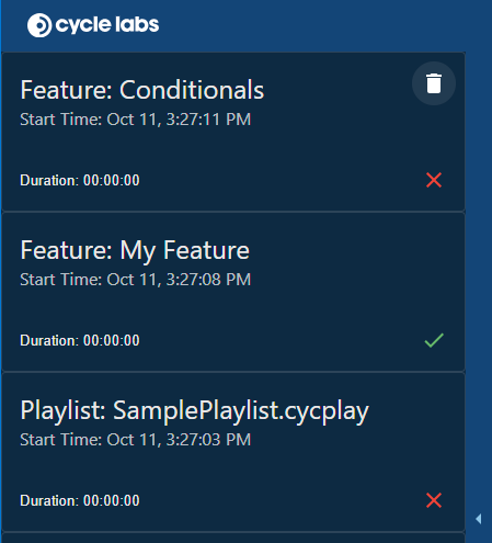 Delete Icon Appears on Hover