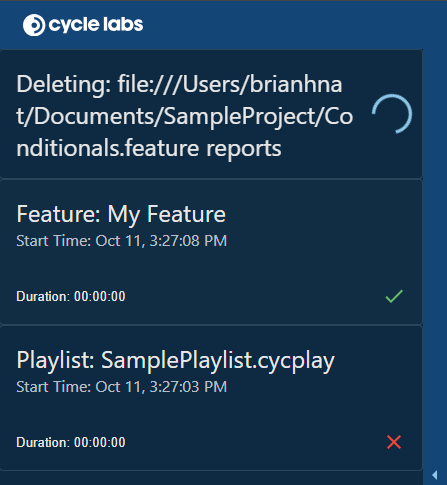 Status of Card Updates to Show Deletion is in Progress