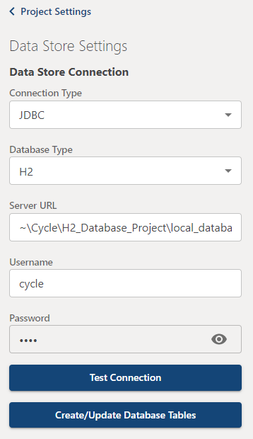 Data Store Settings