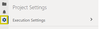 Project settings button