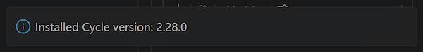 Cycle Version Toast Notification