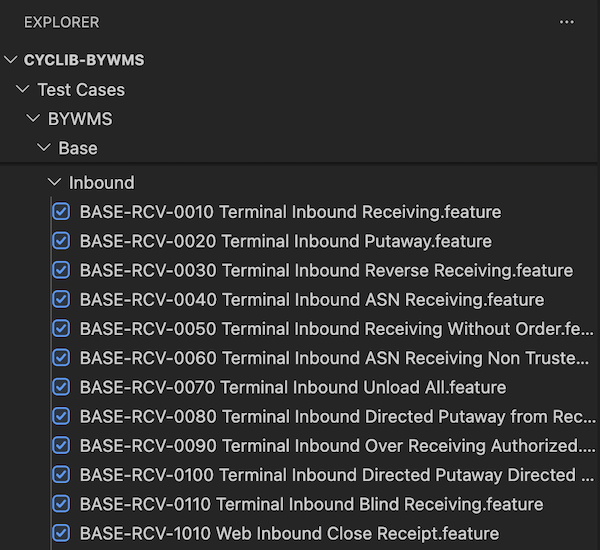 Explorer Showing Feature Files