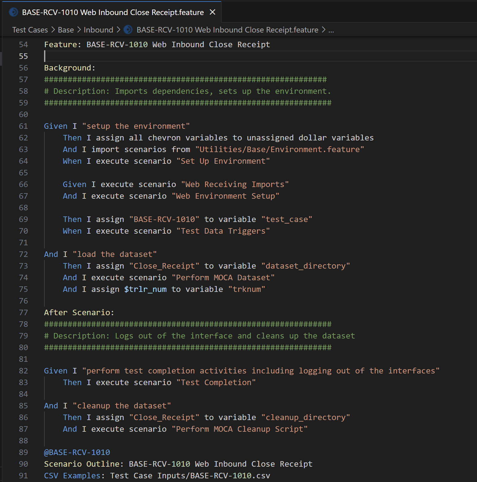 Feature File Syntax Highlighting