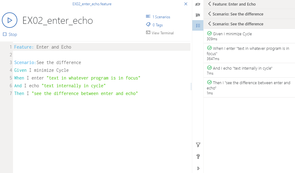 Cycle Feature Execution