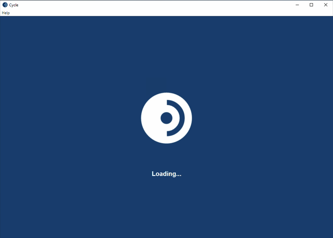 Initial loading screen