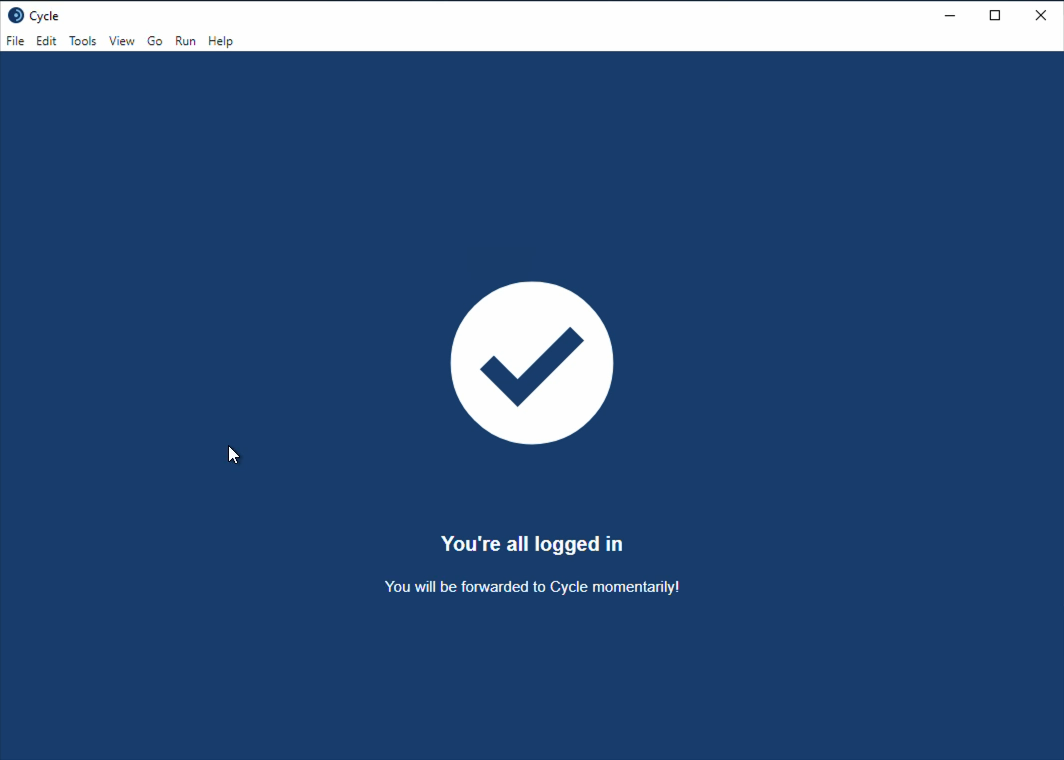 Login success