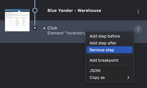 Remove a step