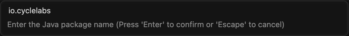 Enter plugin Java package