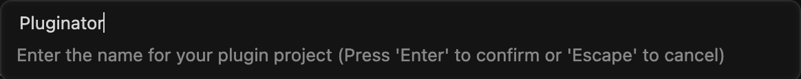 Enter plugin name