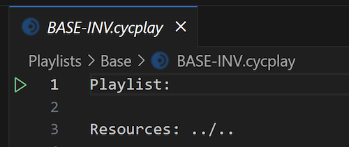 Run a test from the playlist editor tab