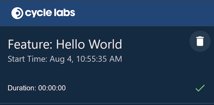 Delete a single test run
